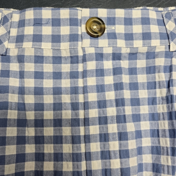 Nordstrom White and Blue Gingham Plaid 2XL shorts - Picture 2 of 5